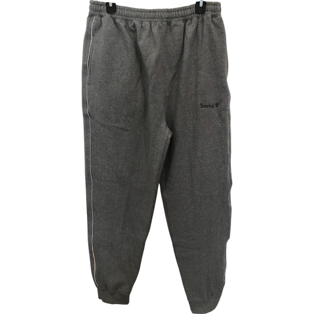 Timberland Sweatpants Jogger Mens M Dark Gray Fleece Small Logo Relaxed Fit NEW